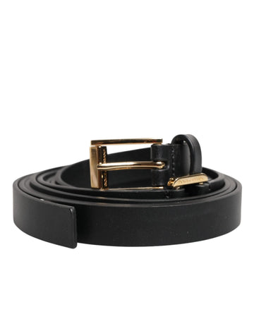 Dolce & Gabbana Black Double Strap Leather Gold Buckle Belt - Beyzy Store - Dolce & Gabbana