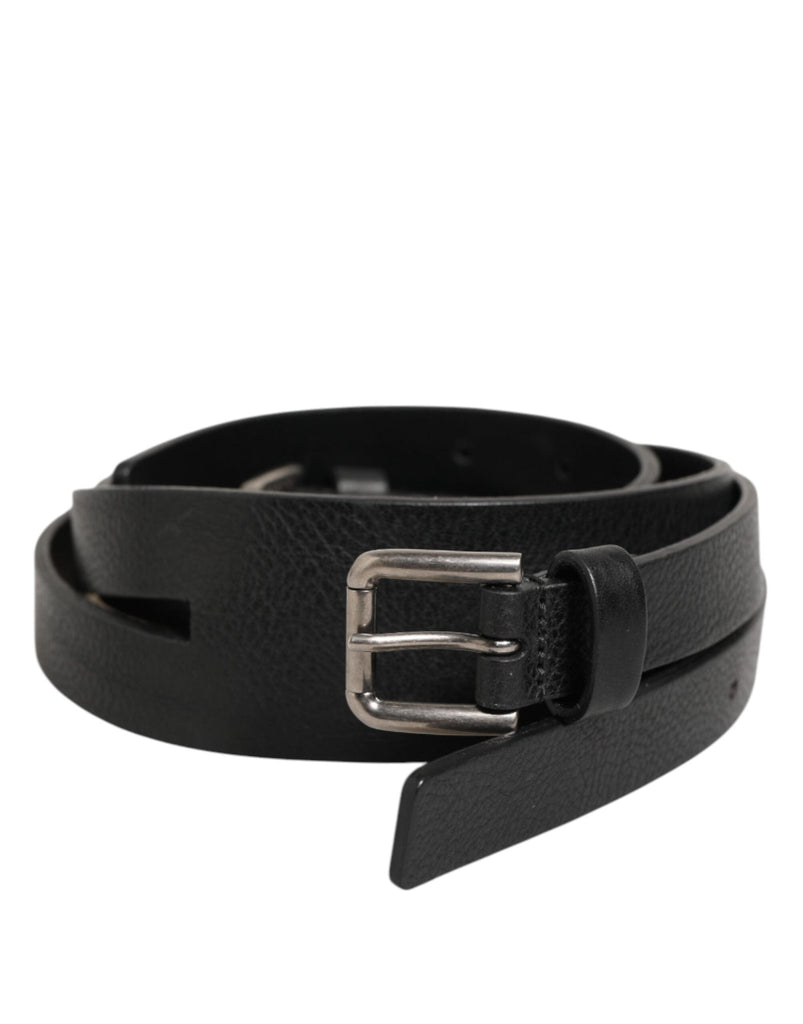 Dolce & Gabbana Black Double Strap Leather Gold Buckle Belt - Beyzy Store - Dolce & Gabbana