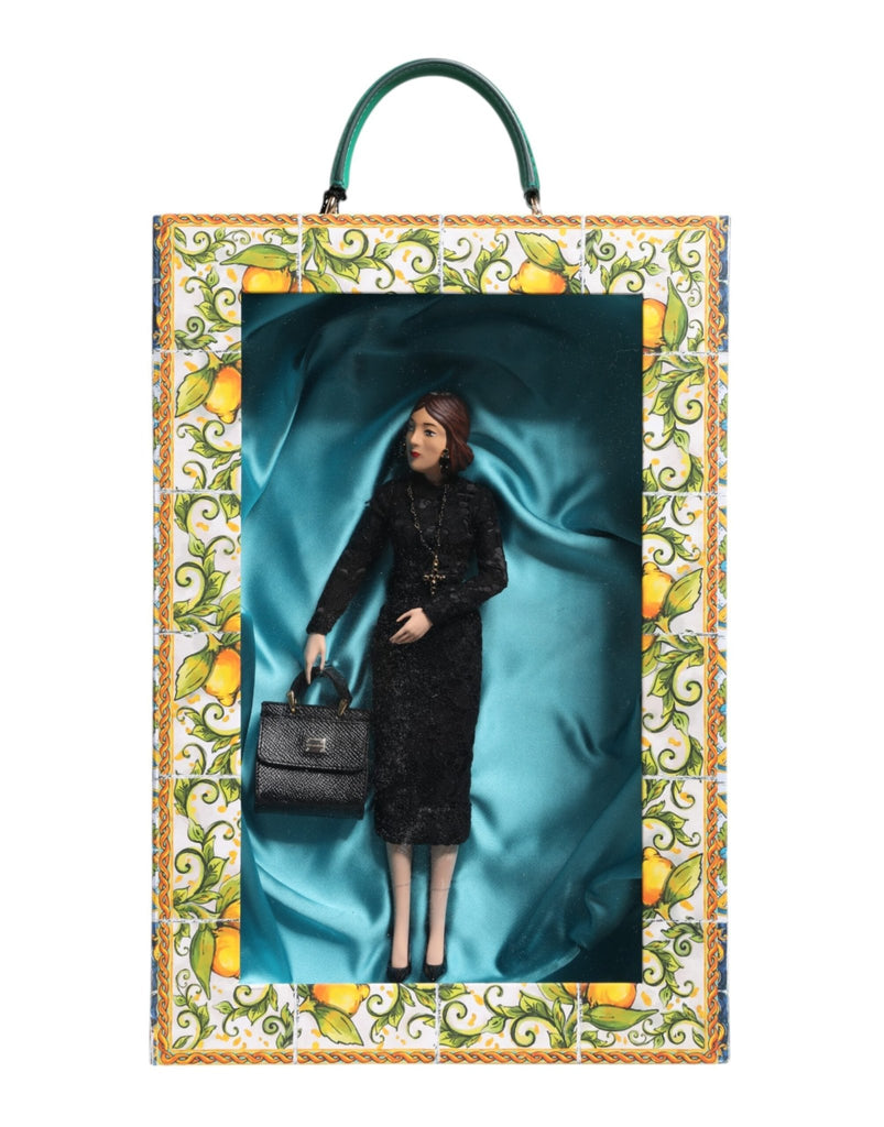 Dolce & Gabbana Black Dress MARIA Porcelain Fashion Show Leather Sicily Dolls - Beyzy Store - Dolce & Gabbana