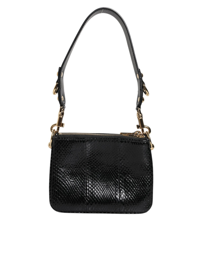 Dolce & Gabbana Black Exotic Leather Shoulder Sling Clutch Bag - Beyzy Store - Dolce & Gabbana