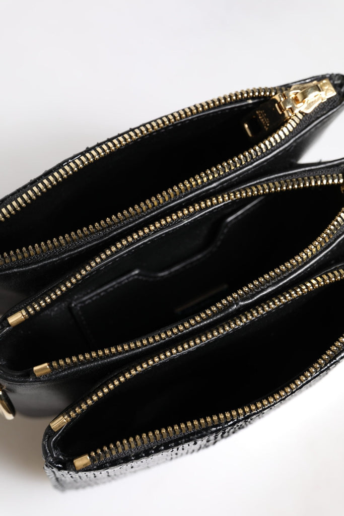 Dolce & Gabbana Black Exotic Leather Shoulder Sling Clutch Bag - Beyzy Store - Dolce & Gabbana