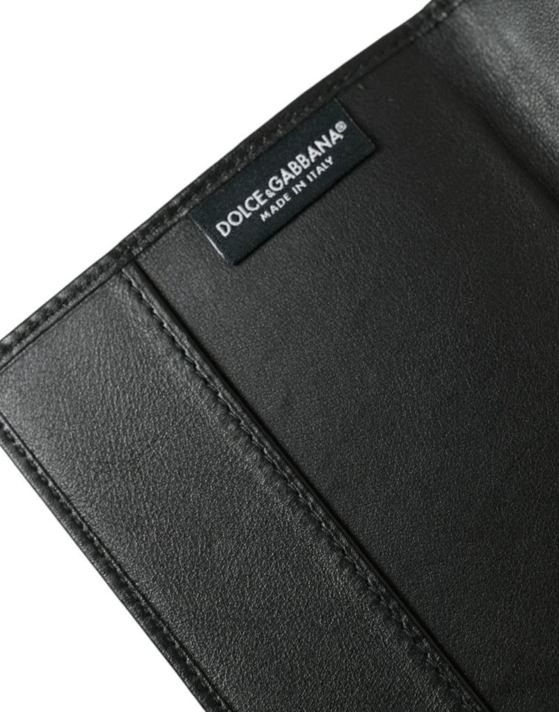Dolce & Gabbana Black Exotic Skin Leather Long Bifold Passport Holder - Beyzy Store - Dolce & Gabbana