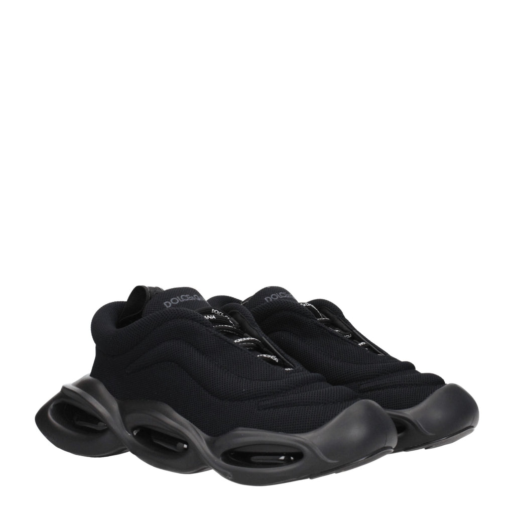 Dolce & Gabbana Black Fabric Chunky Sneakers - Beyzy Store - Dolce & Gabbana