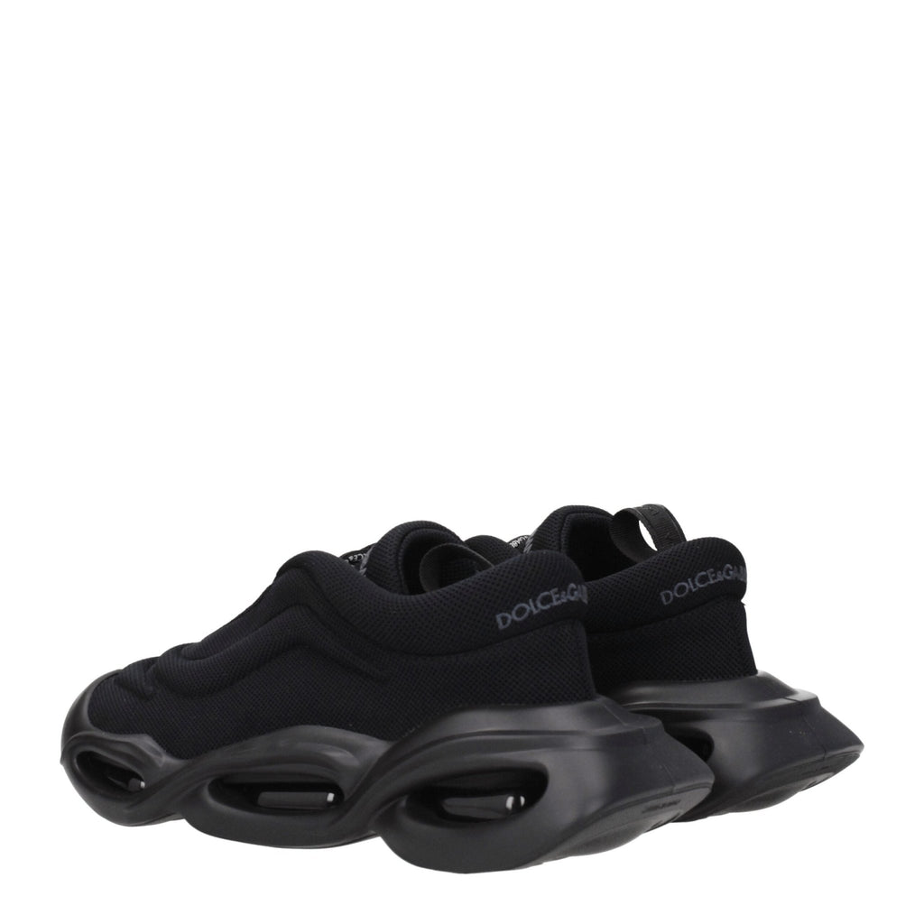 Dolce & Gabbana Black Fabric Chunky Sneakers - Beyzy Store - Dolce & Gabbana