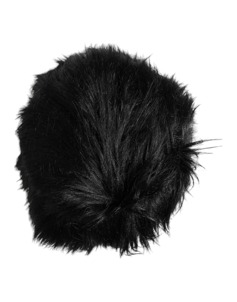 Dolce & Gabbana Black Faux Fur Bucket Hat - Beyzy Store - Dolce & Gabbana