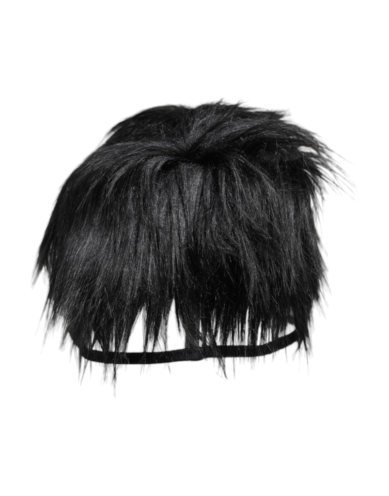Dolce & Gabbana Black Faux Fur Bucket Hat - Beyzy Store - Dolce & Gabbana