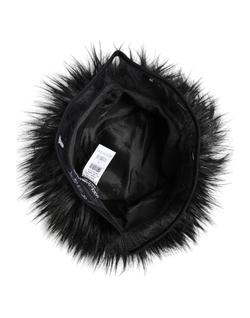 Dolce & Gabbana Black Faux Fur Bucket Hat - Beyzy Store - Dolce & Gabbana