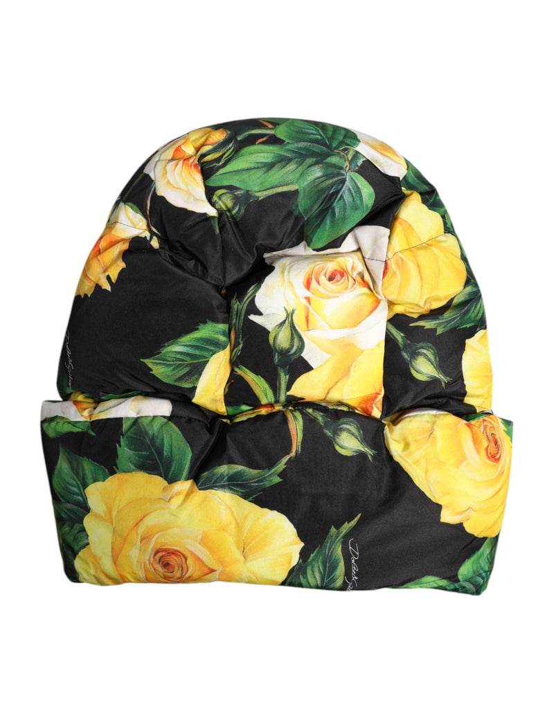 Dolce & Gabbana Black Floral Print Whole Head Wrap Hat - Beyzy Store - Dolce & Gabbana