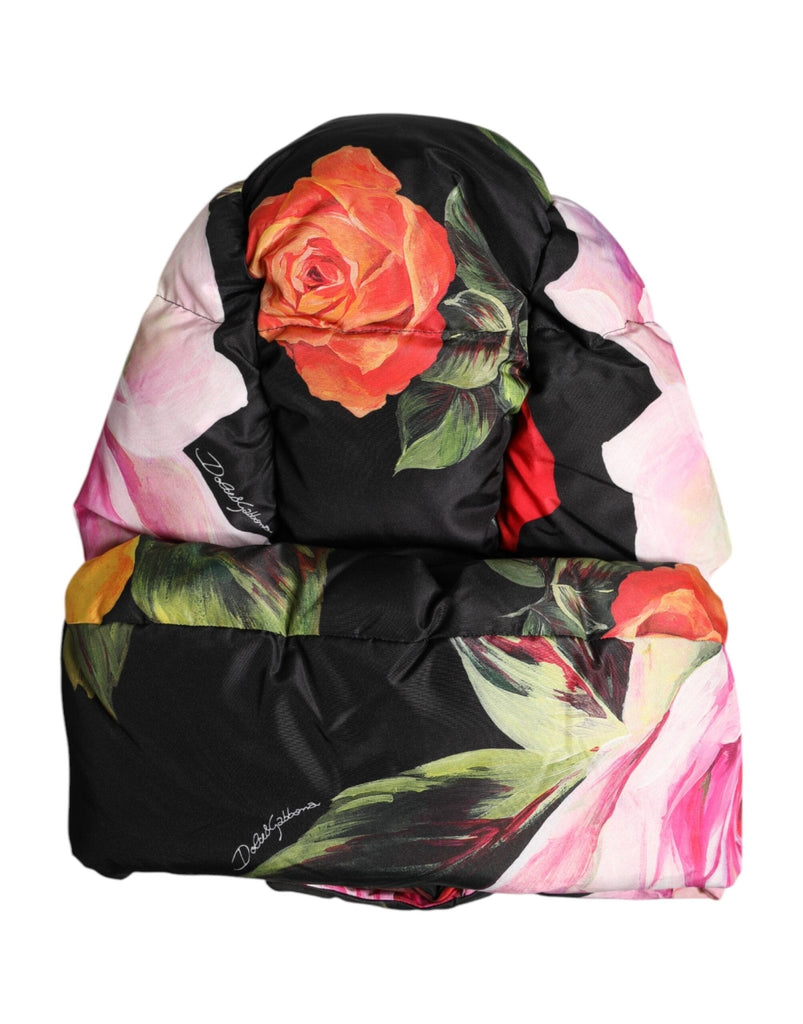 Dolce & Gabbana Black Floral Print Whole Head Wrap Hat - Beyzy Store - Dolce & Gabbana