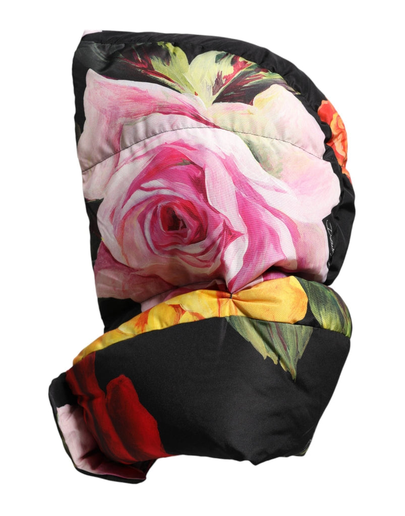 Dolce & Gabbana Black Floral Print Whole Head Wrap Hat - Beyzy Store - Dolce & Gabbana