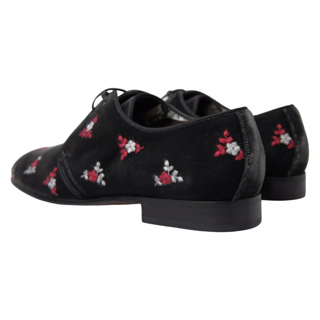 Dolce & Gabbana Black Floral Velvet Formal Dress - Beyzy Store - Dolce & Gabbana