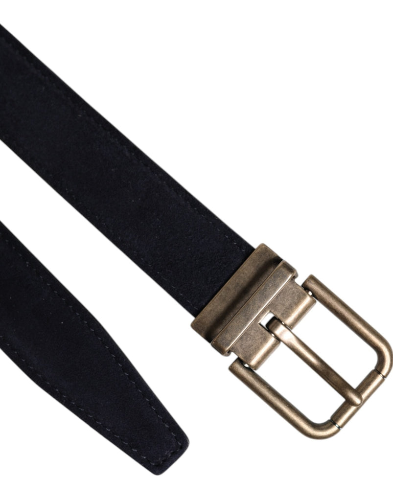 Dolce & Gabbana Black Goat Leather Metal Buckle Classic Belt - Beyzy Store - Dolce & Gabbana