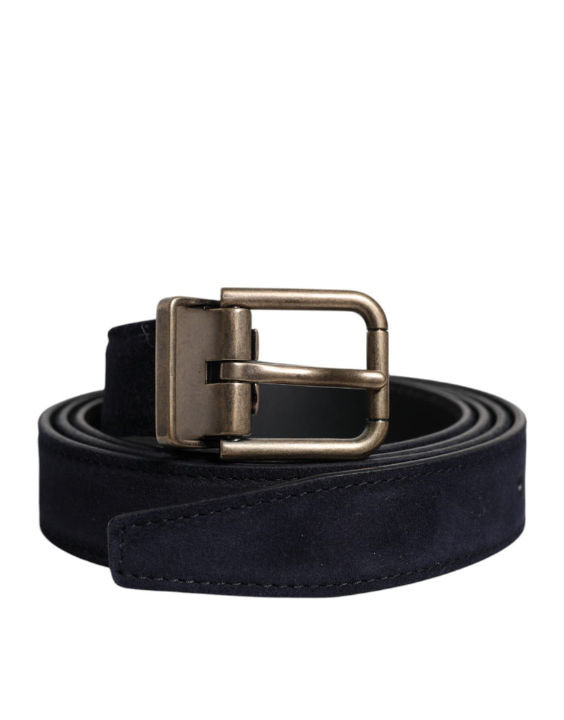 Dolce & Gabbana Black Goat Leather Metal Buckle Classic Belt - Beyzy Store - Dolce & Gabbana