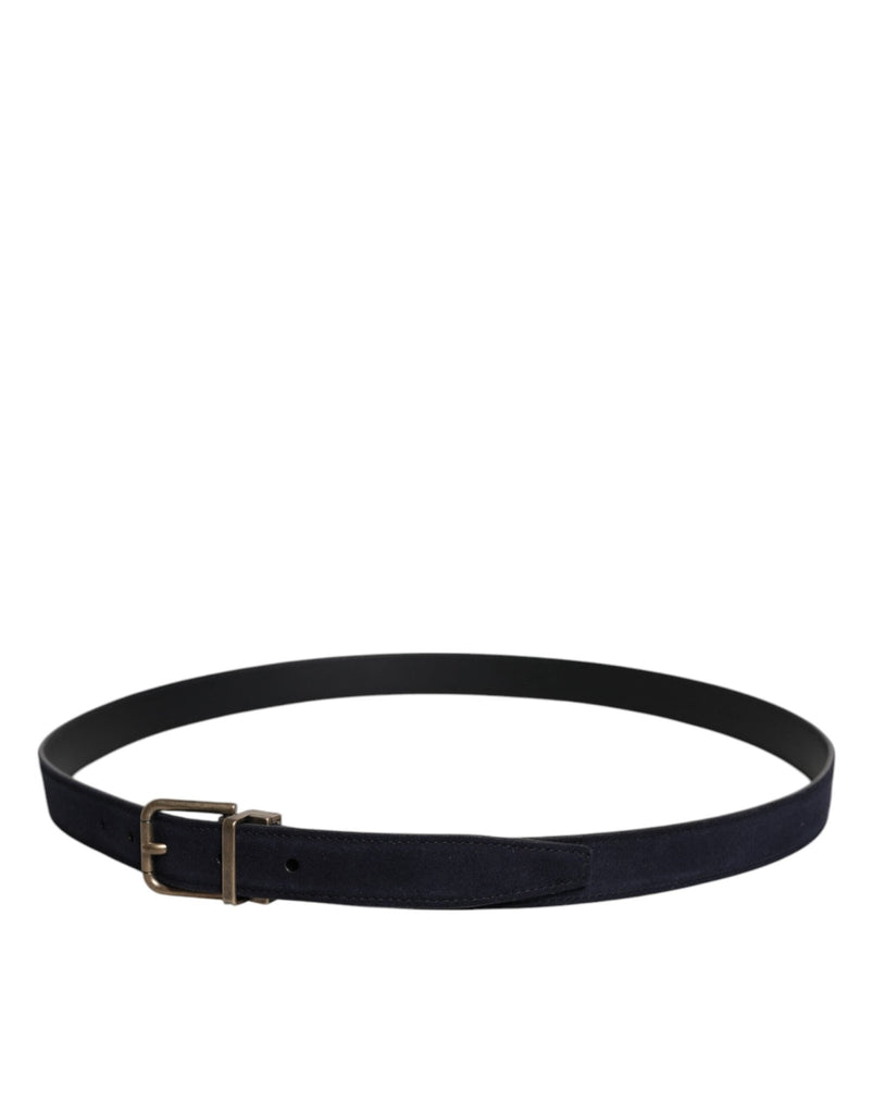 Dolce & Gabbana Black Goat Leather Metal Buckle Classic Belt - Beyzy Store - Dolce & Gabbana