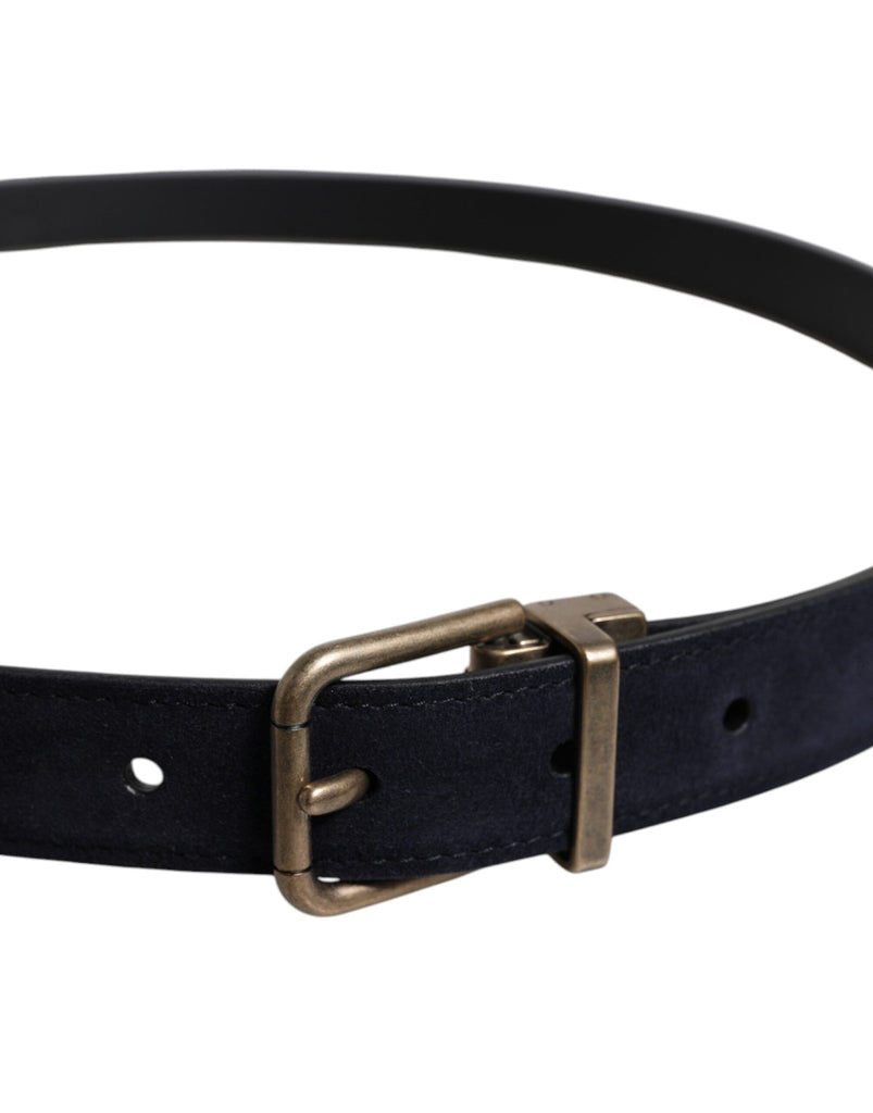 Dolce & Gabbana Black Goat Leather Metal Buckle Classic Belt - Beyzy Store - Dolce & Gabbana