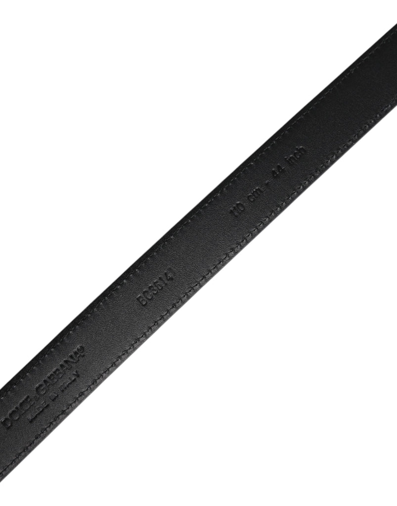 Dolce & Gabbana Black Goat Leather Metal Buckle Classic Belt - Beyzy Store - Dolce & Gabbana
