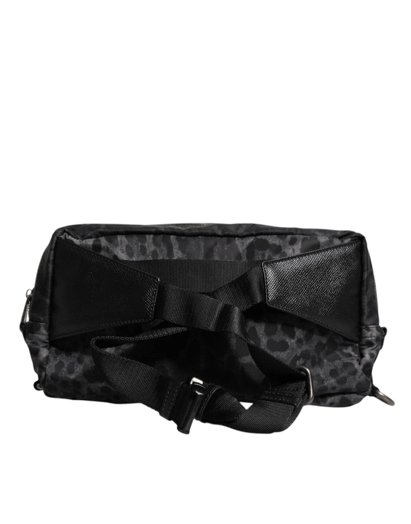 Dolce & Gabbana Black Gray Leopard DG Logo Belt Waist Fanny Pack Bag - Beyzy Store - Dolce & Gabbana