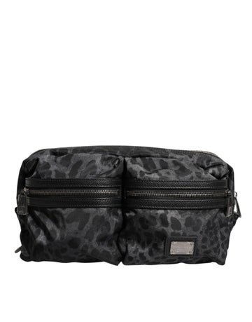 Dolce & Gabbana Black Gray Leopard DG Logo Belt Waist Fanny Pack Bag - Beyzy Store - Dolce & Gabbana