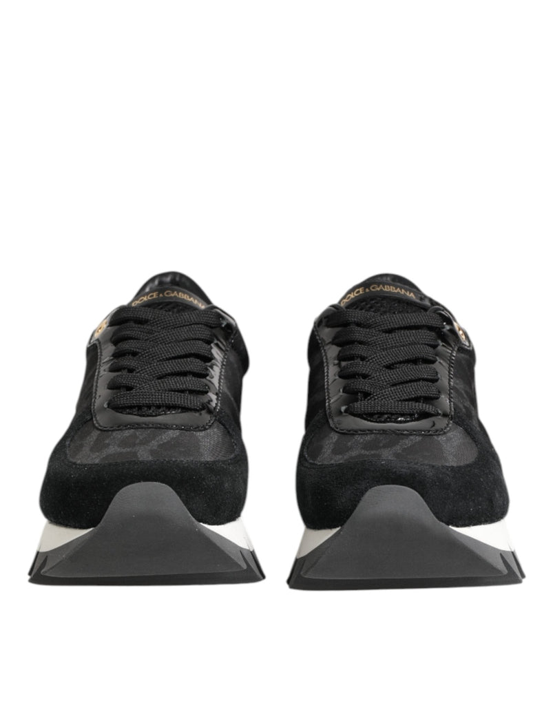 Dolce & Gabbana Black Gray Leopard Low Top Sneakers Shoes - Beyzy Store - Dolce & Gabbana