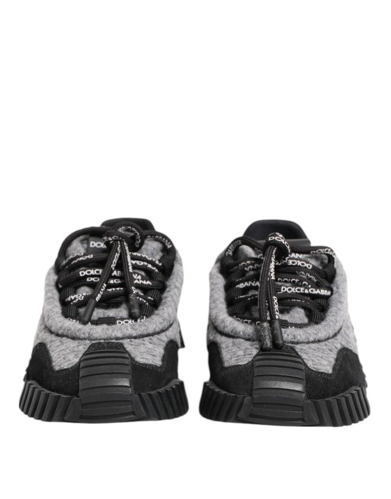 Dolce & Gabbana Black Gray NS1 Low Top Sneakers Shoes - Beyzy Store - Dolce & Gabbana