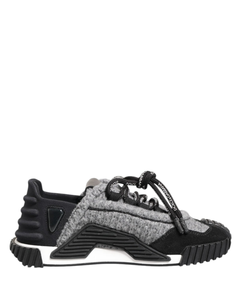 Dolce & Gabbana Black Gray NS1 Low Top Sneakers Shoes - Beyzy Store - Dolce & Gabbana