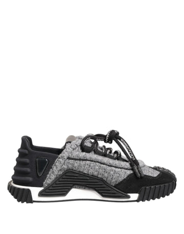 Dolce & Gabbana Black Gray NS1 Low Top Sneakers Shoes - Beyzy Store - Dolce & Gabbana