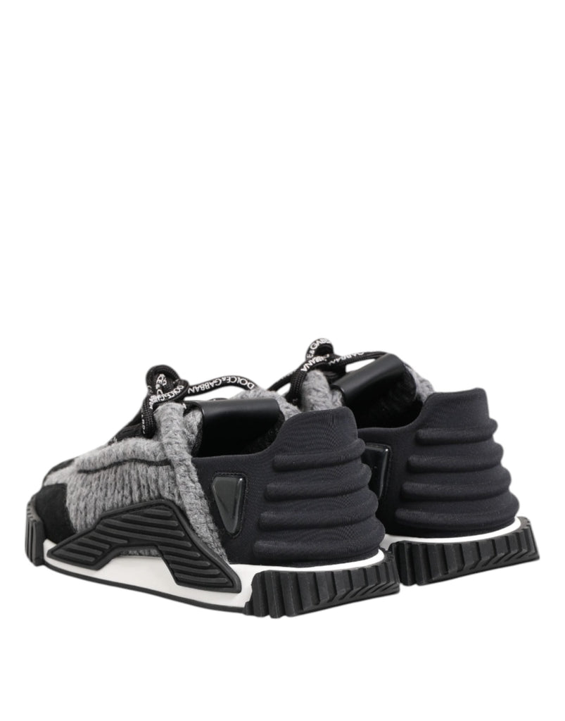 Dolce & Gabbana Black Gray NS1 Low Top Sneakers Shoes - Beyzy Store - Dolce & Gabbana