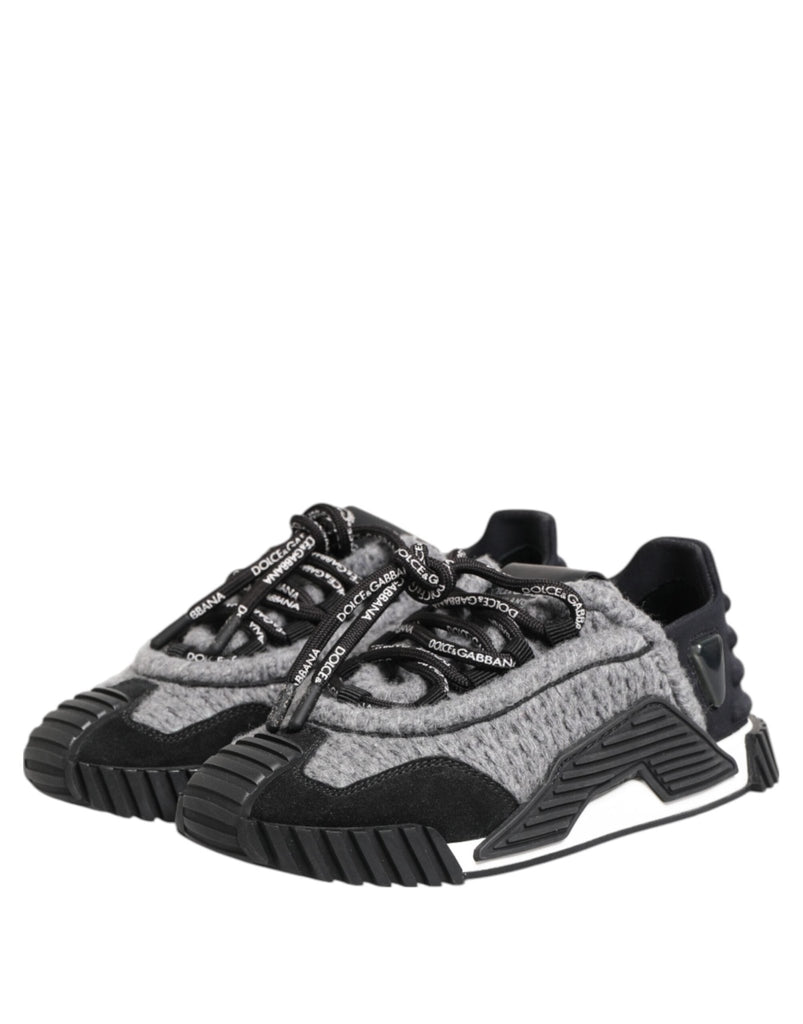 Dolce & Gabbana Black Gray NS1 Low Top Sneakers Shoes - Beyzy Store - Dolce & Gabbana
