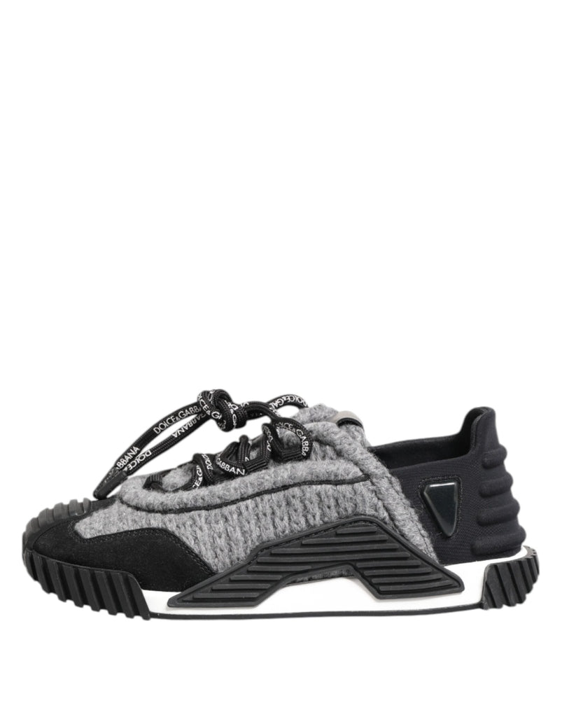 Dolce & Gabbana Black Gray NS1 Low Top Sneakers Shoes - Beyzy Store - Dolce & Gabbana