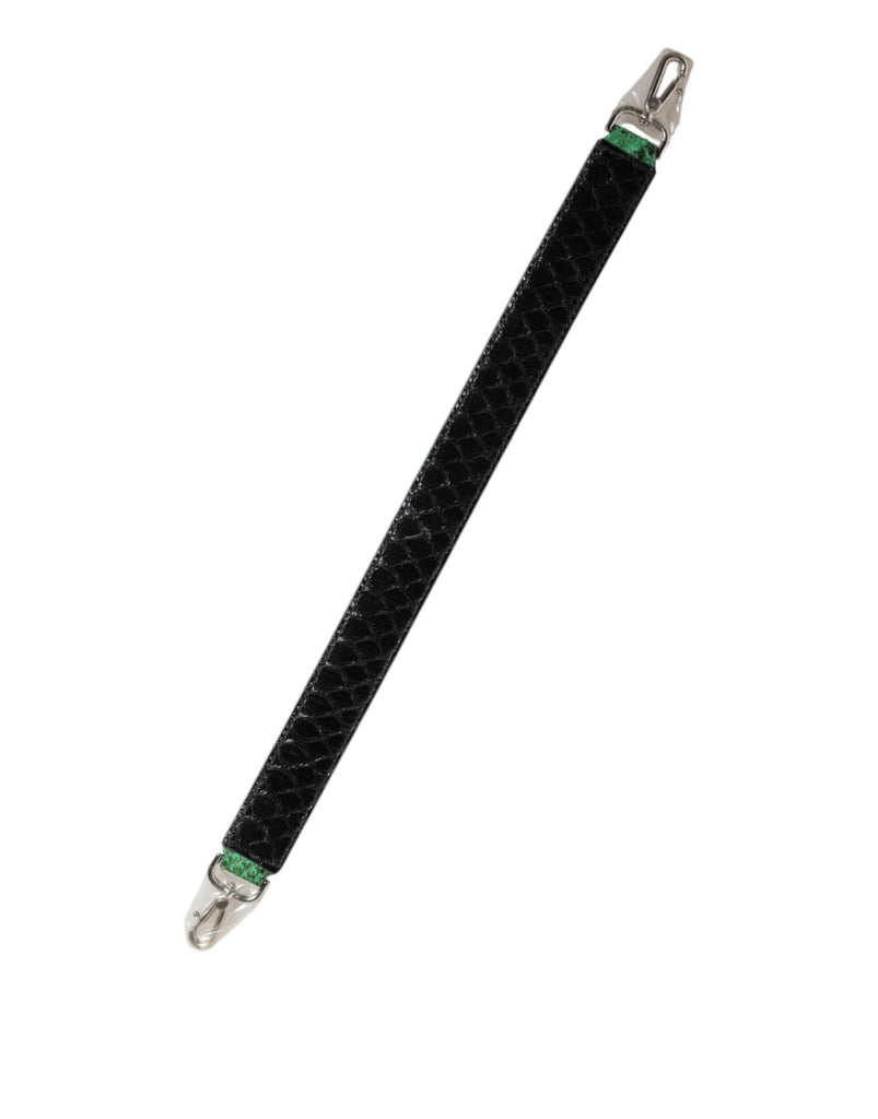 Dolce & Gabbana Black Green Exotic Leather Bag Shoulder Strap - Beyzy Store - Dolce & Gabbana