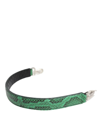 Dolce & Gabbana Black Green Exotic Leather Bag Shoulder Strap - Beyzy Store - Dolce & Gabbana