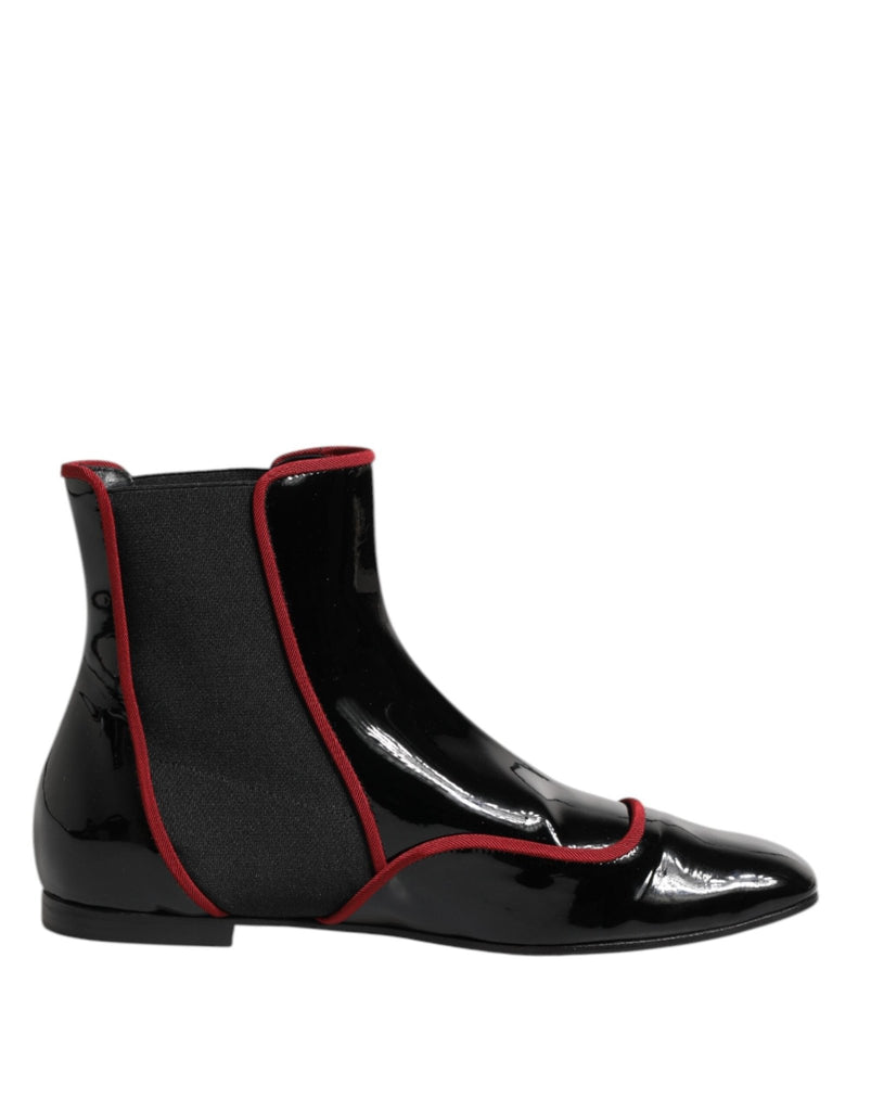 Dolce & Gabbana Black Jackie Buttoned Chelsea Boots Shoes - Beyzy Store - Dolce & Gabbana