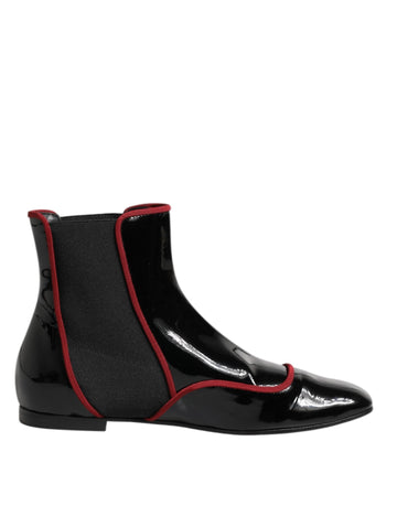 Dolce & Gabbana Black Jackie Buttoned Chelsea Boots Shoes - Beyzy Store - Dolce & Gabbana