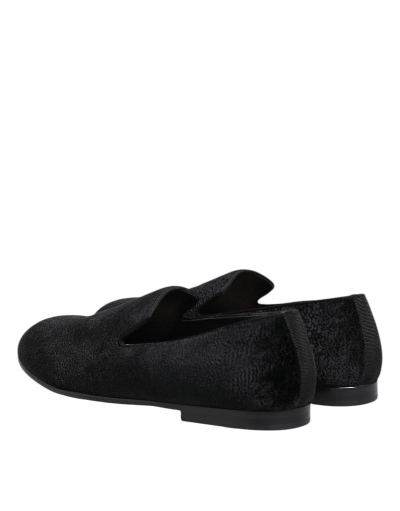 Dolce & Gabbana Black Jacquard Loafers Formal Men Dress Shoes - Beyzy Store - Dolce & Gabbana
