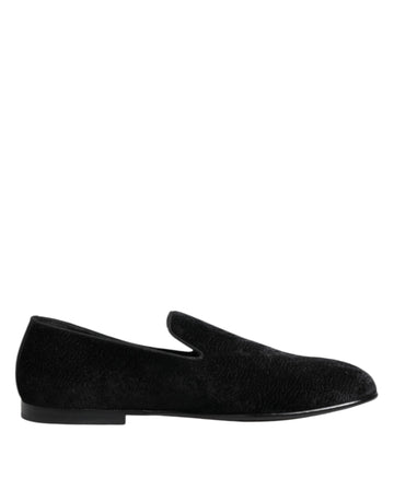 Dolce & Gabbana Black Jacquard Loafers Formal Men Dress Shoes - Beyzy Store - Dolce & Gabbana