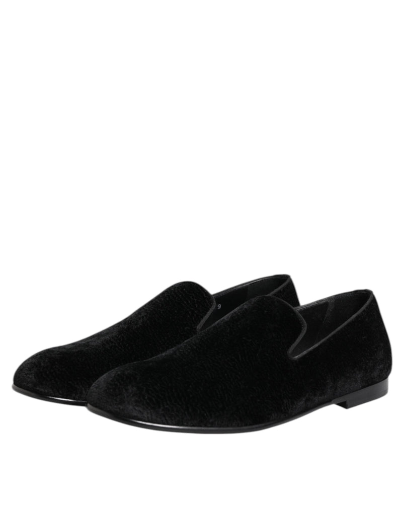 Dolce & Gabbana Black Jacquard Loafers Formal Men Dress Shoes - Beyzy Store - Dolce & Gabbana