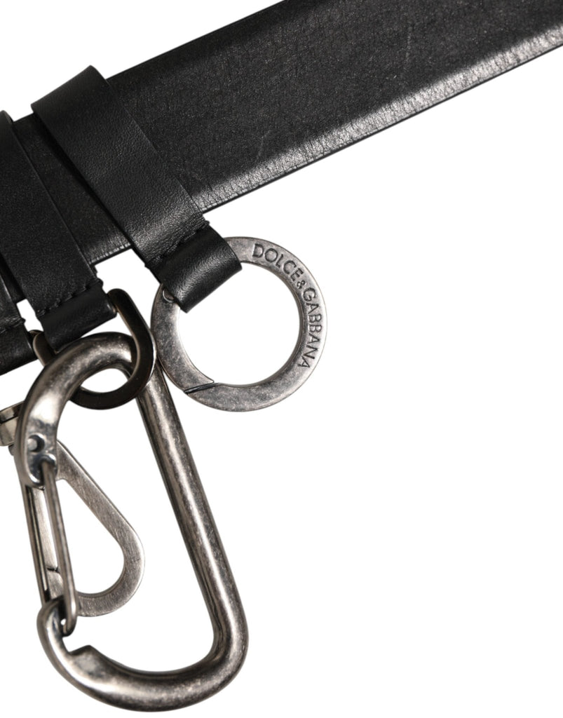 Dolce & Gabbana Black Key Ring Clip Attachments Buckle Belt - Beyzy Store - Dolce & Gabbana
