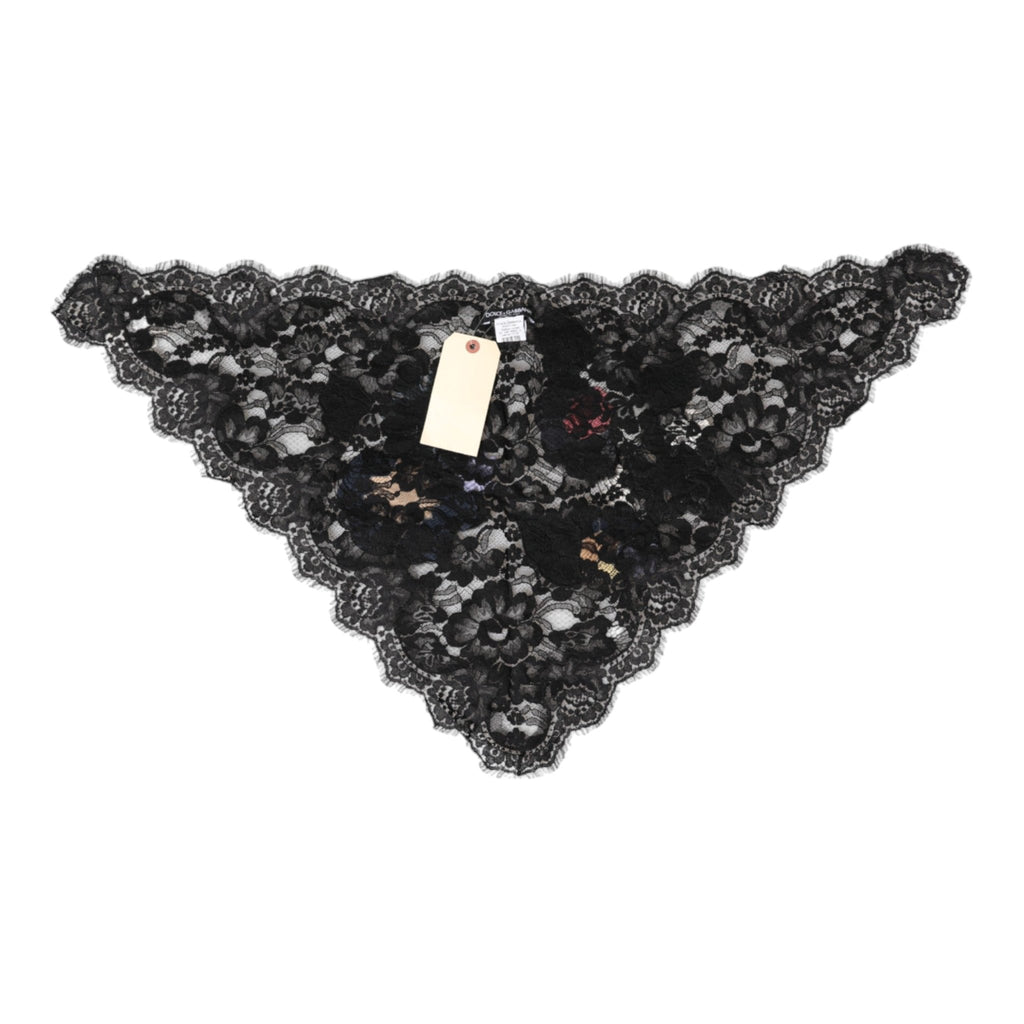 Dolce & Gabbana Black Lace Floral Applique Cotton Veil Hat - Beyzy Store - Dolce & Gabbana