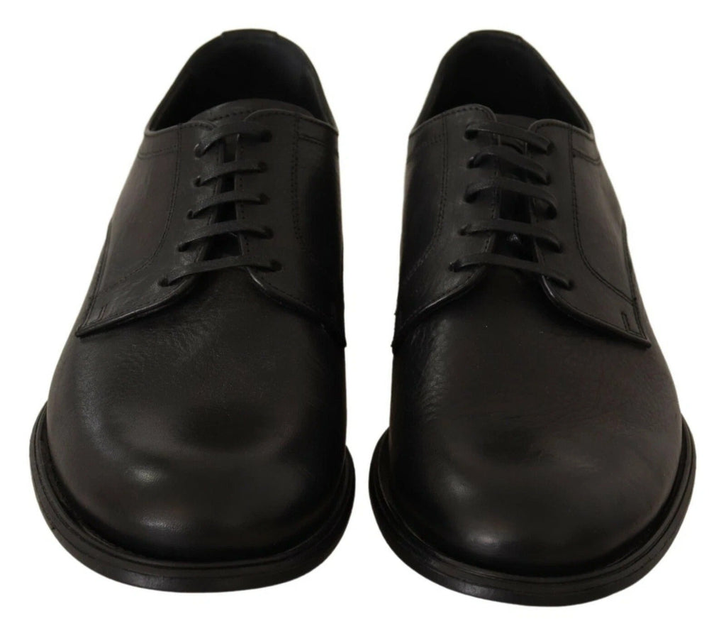 Dolce & Gabbana Black Lace Up Leather Men Formal Derby Shoes - Beyzy Store - Dolce & Gabbana
