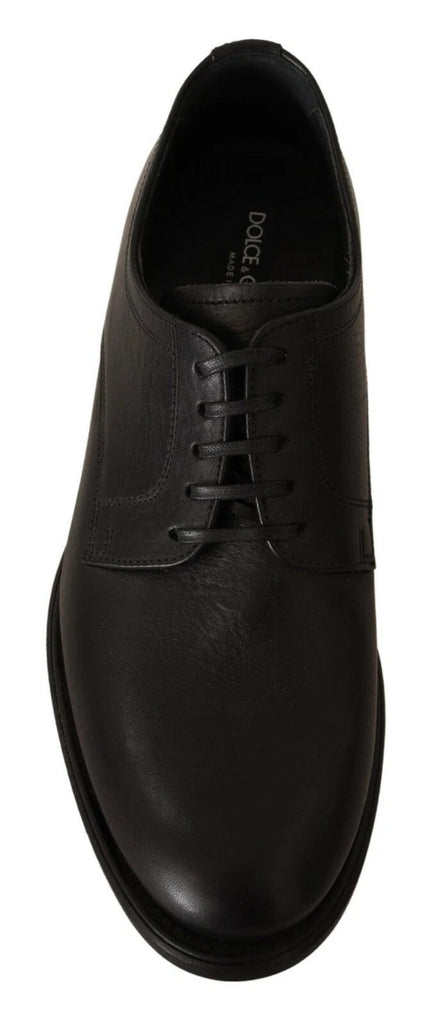 Dolce & Gabbana Black Lace Up Leather Men Formal Derby Shoes - Beyzy Store - Dolce & Gabbana