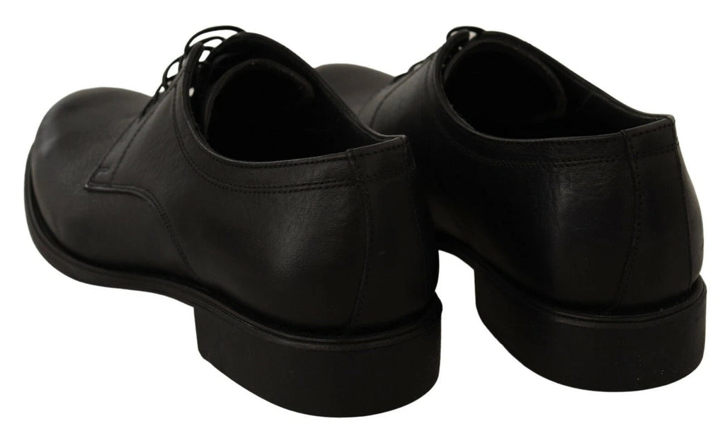 Dolce & Gabbana Black Lace Up Leather Men Formal Derby Shoes - Beyzy Store - Dolce & Gabbana