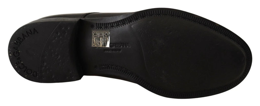 Dolce & Gabbana Black Lace Up Leather Men Formal Derby Shoes - Beyzy Store - Dolce & Gabbana