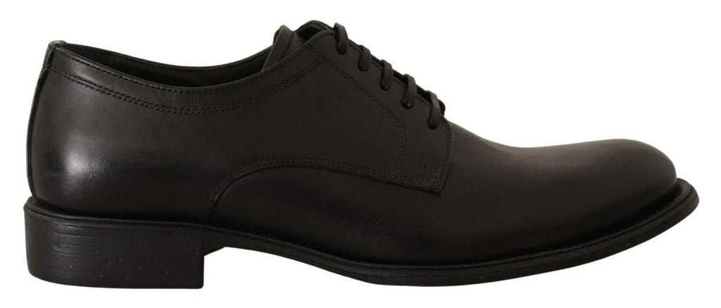 Dolce & Gabbana Black Lace Up Leather Men Formal Derby Shoes - Beyzy Store - Dolce & Gabbana