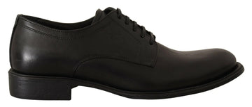 Dolce & Gabbana Black Lace Up Leather Men Formal Derby Shoes - Beyzy Store - Dolce & Gabbana