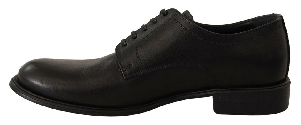 Dolce & Gabbana Black Lace Up Leather Men Formal Derby Shoes - Beyzy Store - Dolce & Gabbana