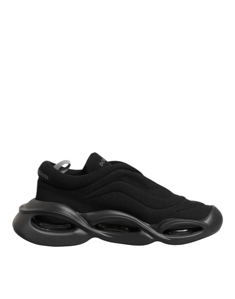 Dolce & Gabbana Black Lace Up Wave Low Top Men Sneaker Shoes - Beyzy Store - Dolce & Gabbana