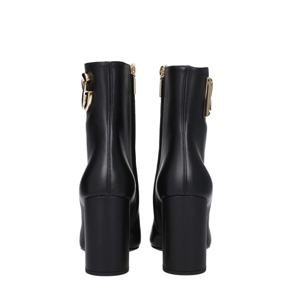 Dolce & Gabbana Black Leather Ankle - Beyzy Store - Dolce & Gabbana