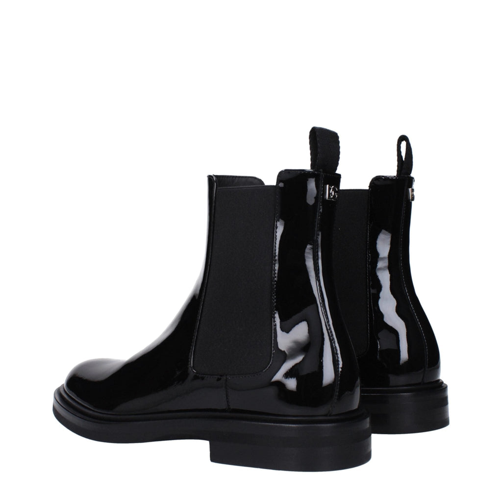 Dolce & Gabbana Black Leather Ankle - Beyzy Store - Dolce & Gabbana