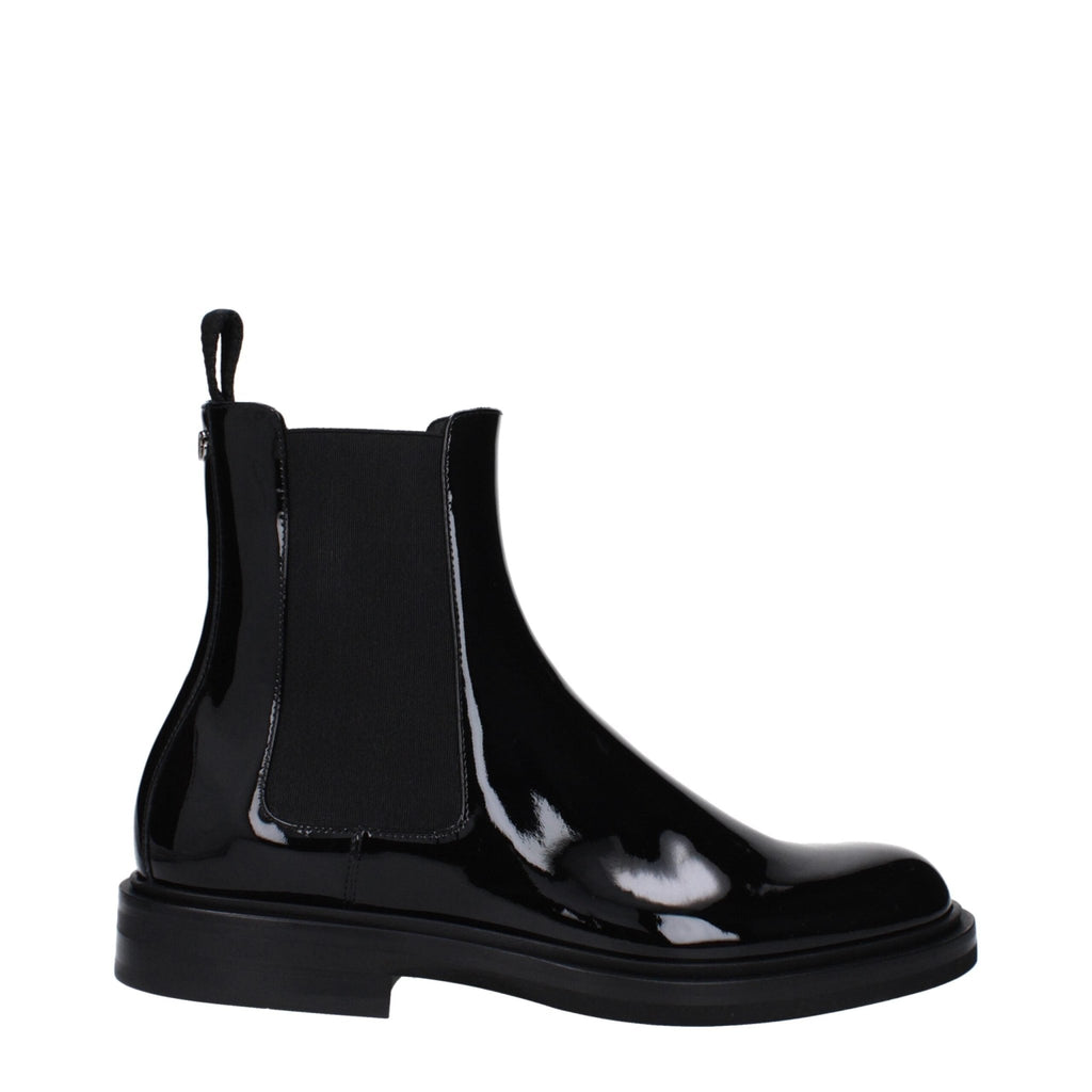 Dolce & Gabbana Black Leather Ankle - Beyzy Store - Dolce & Gabbana
