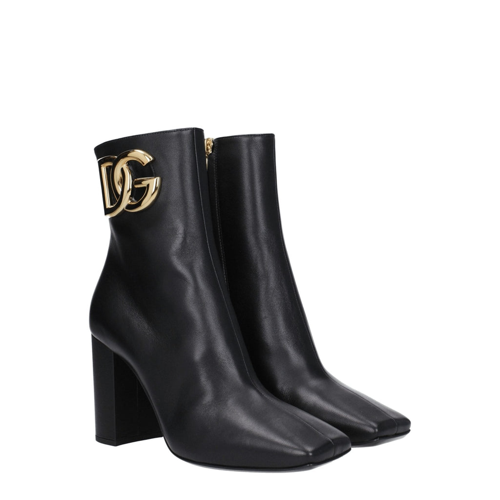 Dolce & Gabbana Black Leather Ankle - Beyzy Store - Dolce & Gabbana